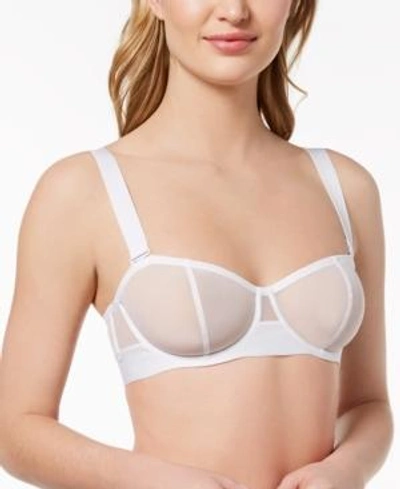 Shop Dkny Sheers Strapless Mesh Bra Dk4939 In White