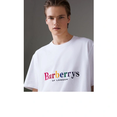 Burberry Reissued Cotton T-shirt In White | ModeSens