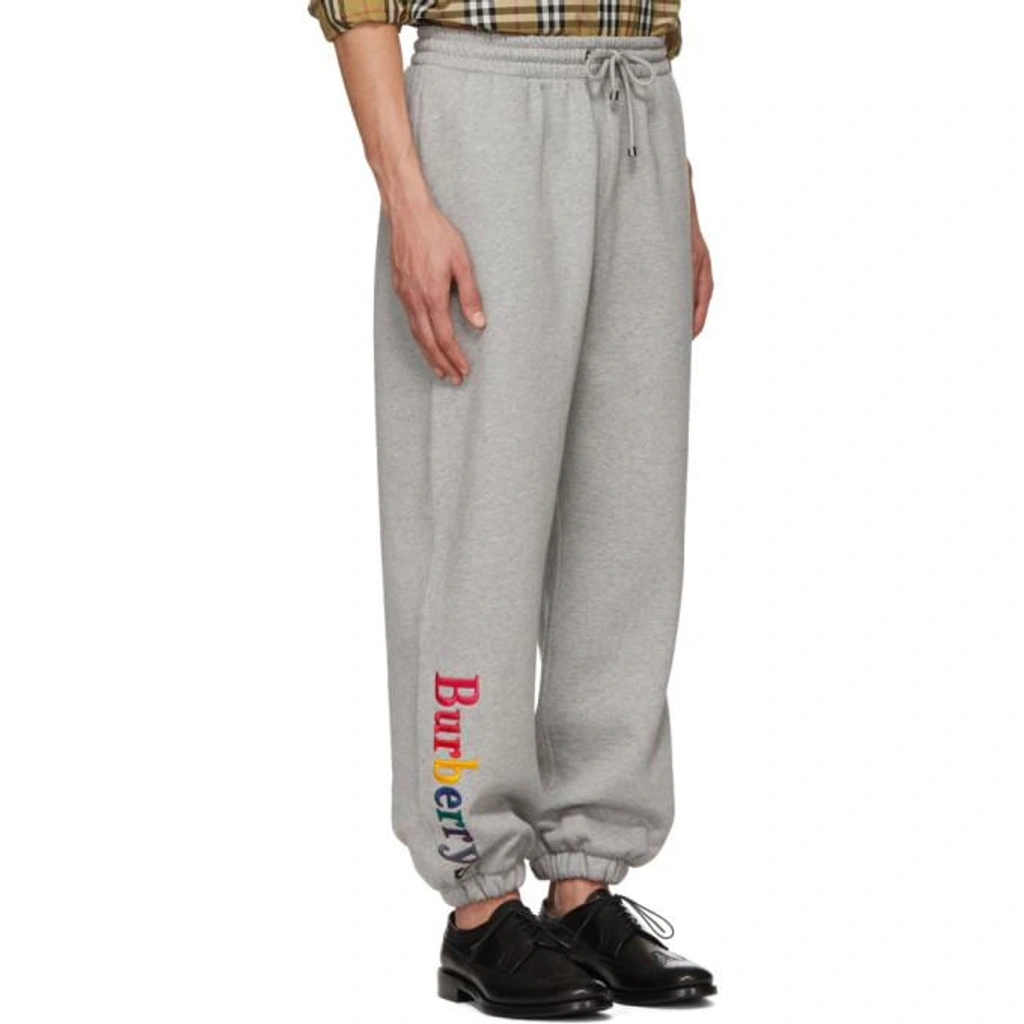 Burberry Archive Logo Jersey Sweatpants In Grey Melange ModeSens