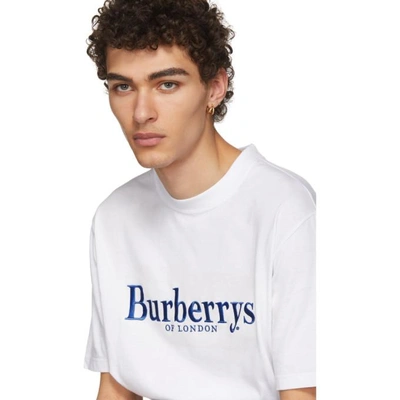 Burberry Unisex Logo-embroidered Cotton-jersey T-shirt In White | ModeSens