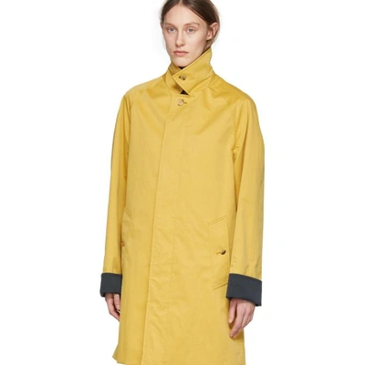 Shop Burberry Yellow Car Coat