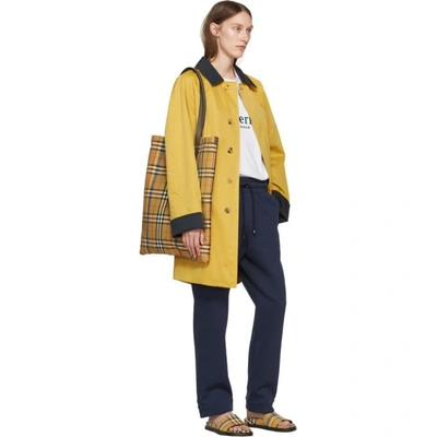 Shop Burberry Yellow Car Coat