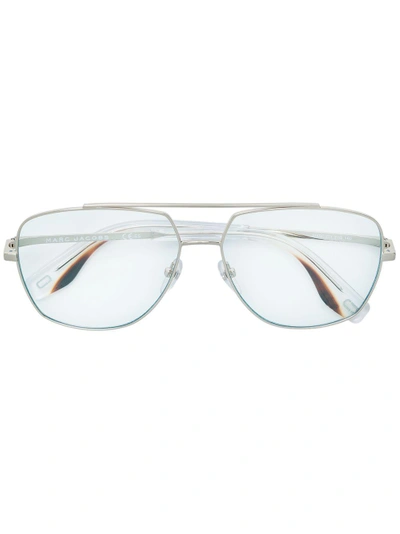 Shop Marc Jacobs Tinted Aviator Sunglasses In Metallic