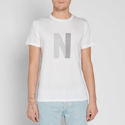 Shop Norse Projects Niels Layer Logo Tee In White