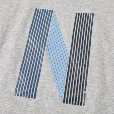 Shop Norse Projects Niels Layer Logo Tee In Grey