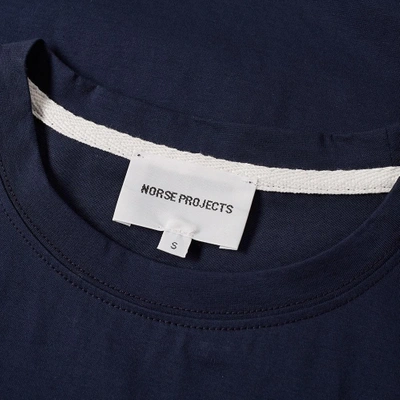 Shop Norse Projects Niels Layer Logo Tee In Blue