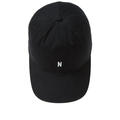 Shop Norse Projects Light Twill Sports Cap In Black