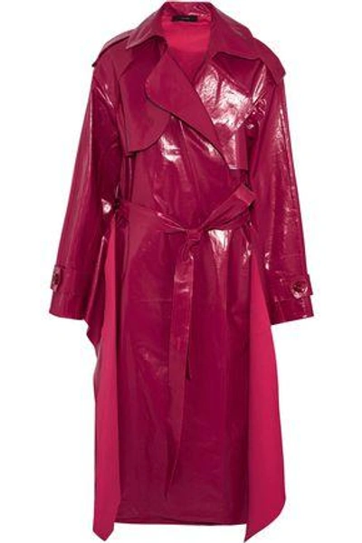 Shop Ellery Woman Belted Coated Cotton Trench Coat Pink