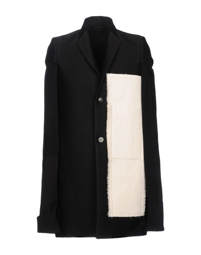 Shop Rick Owens Coat In Black