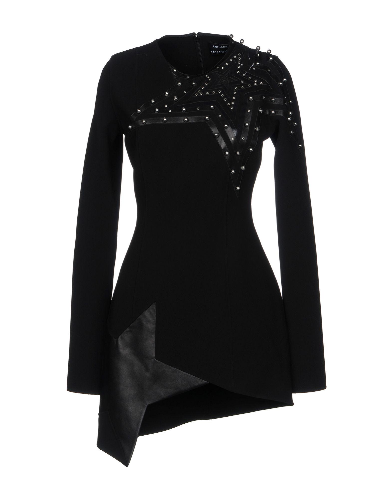 Anthony Vaccarello Short Dresses In Black | ModeSens