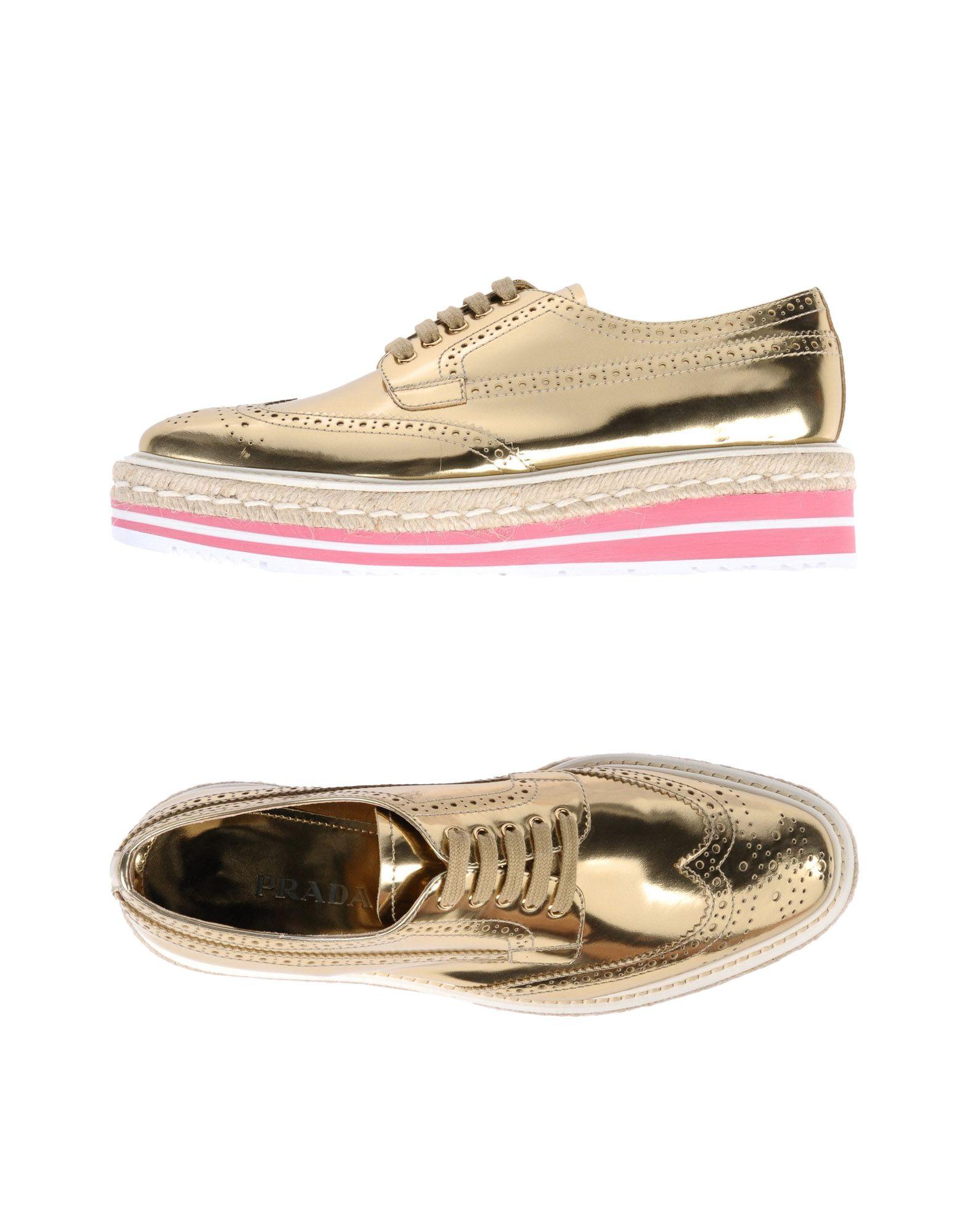 prada gold sneakers