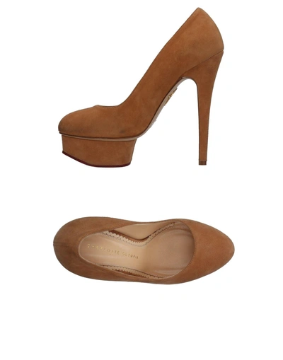 Shop Charlotte Olympia Pump In Camel