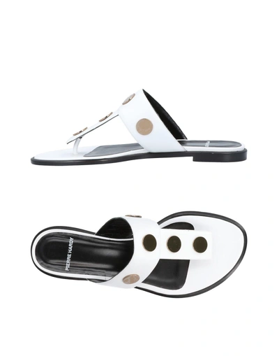 Shop Pierre Hardy Toe Strap Sandals In White