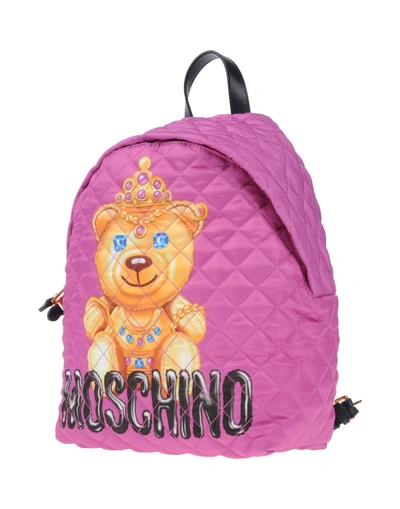 Shop Moschino Backpack & Fanny Pack In Mauve