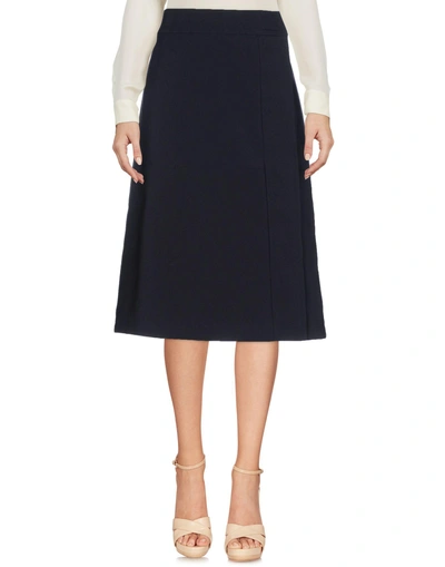 Shop Marni 3/4 Length Skirts In Dark Blue