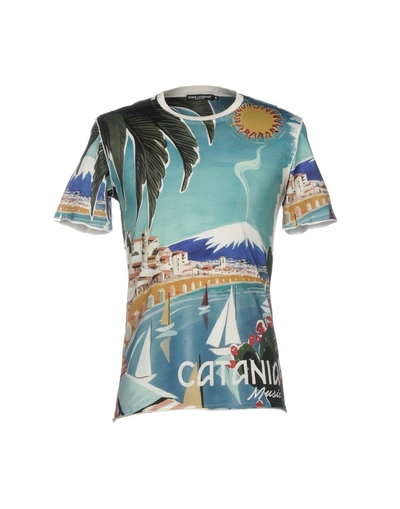 Shop Dolce & Gabbana T-shirts In Sky Blue