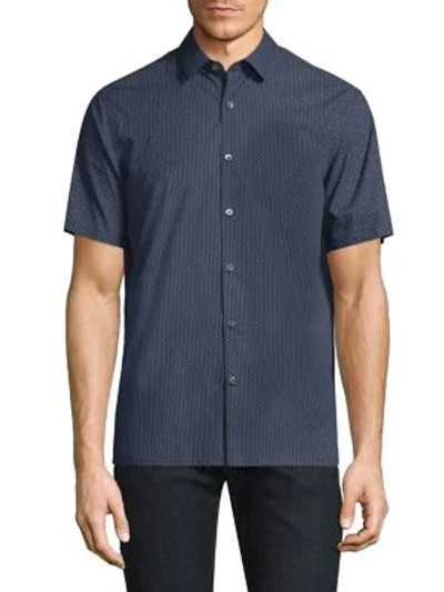 Shop Theory Murray Button-down Shirt In Eclipse