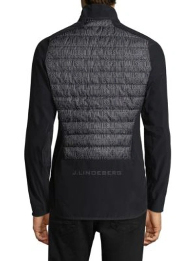 Shop J. Lindeberg Lux Softshell Hybrid Jacket In Black Buil