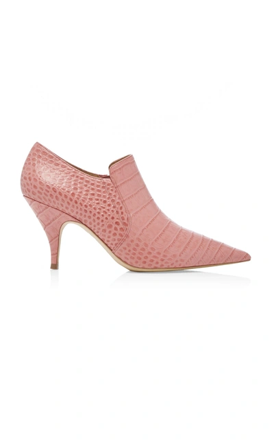 Shop Tory Burch Georgina Embossed Bootie In Pink