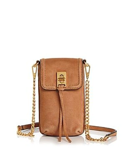 Shop Rebecca Minkoff Darren Phone Crossbody In Almond/gold