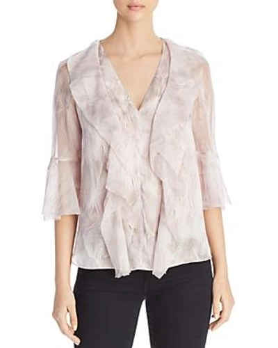 Shop Elie Tahari Faith Silk Ruffle Blouse - 100% Exclusive In Aura