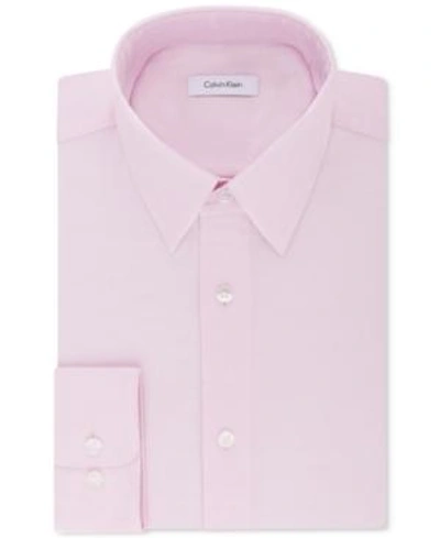 Shop Calvin Klein Steel Men's Classic/regular Non-iron Stretch Performance Dress Shirt In Pink