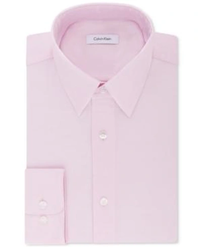 Calvin Klein Mens Regular Fit Office Dress Shirt In Pink