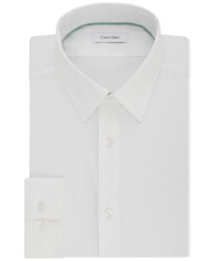 calvin klein slim fit white dress shirt