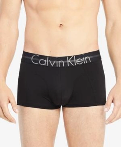 Shop Calvin Klein Men's Focused Fit Low-rise Trunks In Black