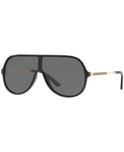 Shop Gucci Sunglasses, Gg0199s In Gray/black
