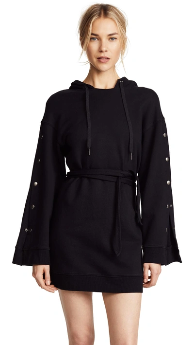 Shop Pam & Gela Hooded Dress In Black
