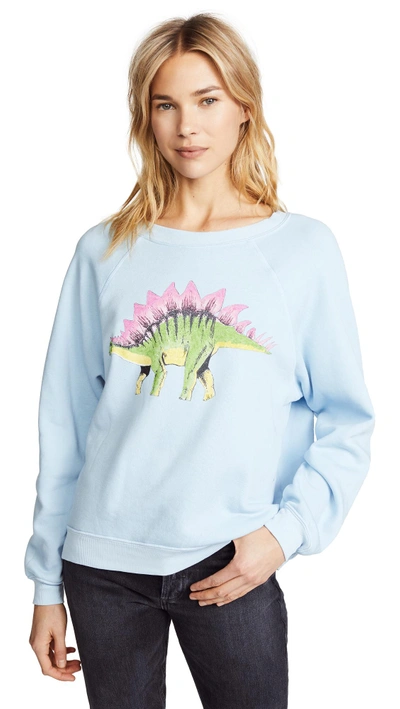 Shop Wildfox Prehistoric Sweatshirt In Blue Skies
