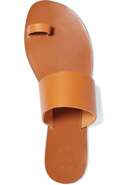 Shop Atp Atelier Astrid Leather Sandals In Tan