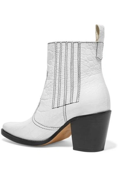 Ganni callie boots clearance white