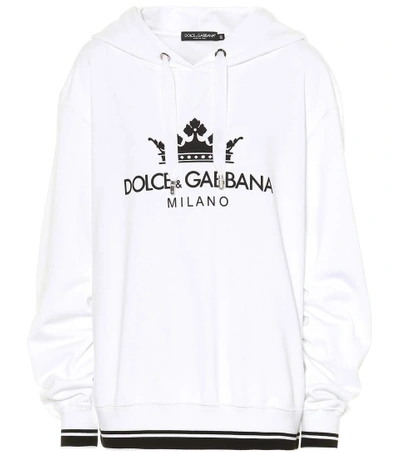 Shop Dolce & Gabbana Printed Cotton-blend Hoodie