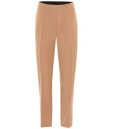 Shop Dries Van Noten Cropped Wool Trousers In Beige