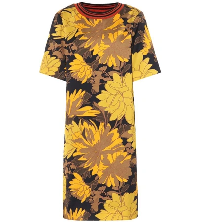 Shop Dries Van Noten Floral-printed T-shirt Dress In Yellow