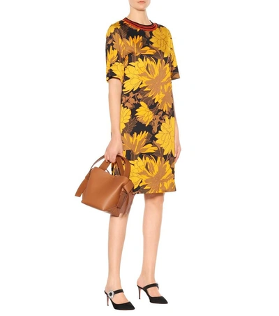 Shop Dries Van Noten Floral-printed T-shirt Dress In Yellow