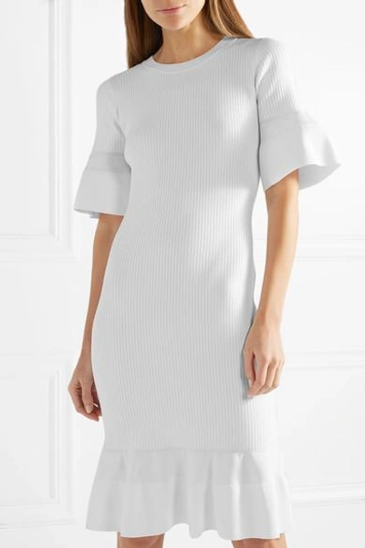 Shop Michael Michael Kors Ribbed-knit Dress In Large