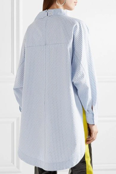 Shop Opening Ceremony Cotton-blend Jacquard Shirt In Blue