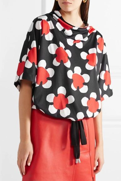 Shop Marc Jacobs Floral-print Jersey Top In Red