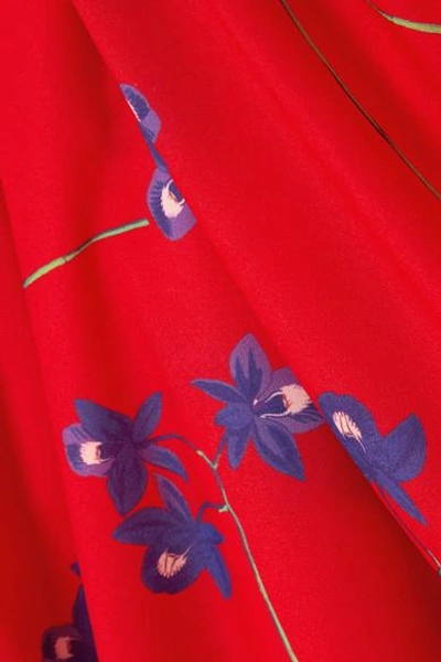 Shop Borgo De Nor Teodora Floral-print Crepe Maxi Dress In Red