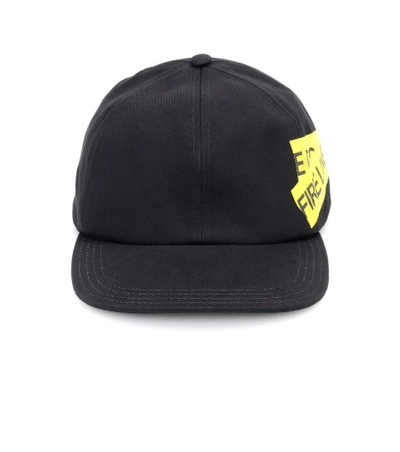Shop Off-white Cotton Baseball Hat In Black