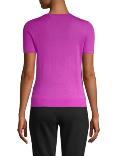 Shop Hugo Boss Fempi Knit Sweater In Medium Purple