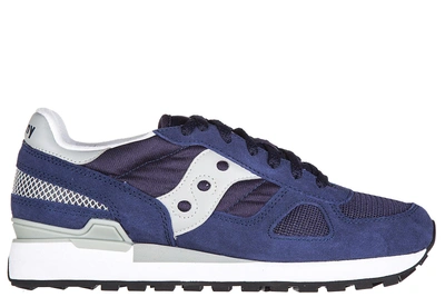 Shop Saucony Men's Shoes Suede Trainers Sneakers  Shadow Original In Blue