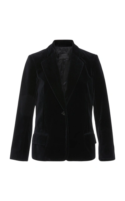 Shop Nili Lotan Humphrey Velvet Jacket In Black