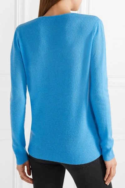 Shop Theory Adrianna Cashmere Sweater In Azure