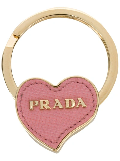 Shop Prada Heart-shaped Keyring