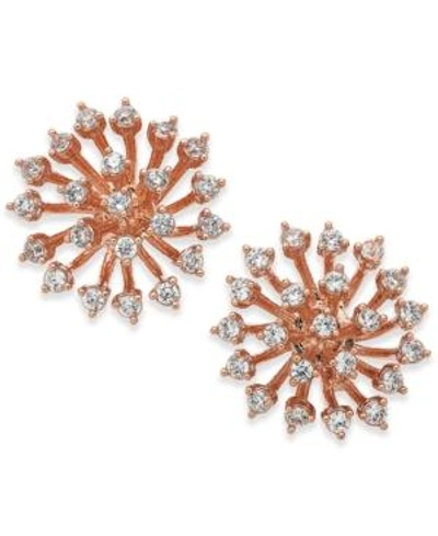 Shop Kate Spade New York Crystal Starburst Stud Earrings In Clear/rose Gold