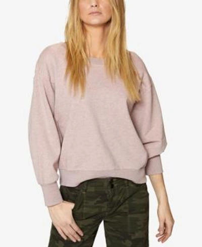 Shop Sanctuary Cotton Dolman-sleeve Sweatshirt In Heather Flamingo
